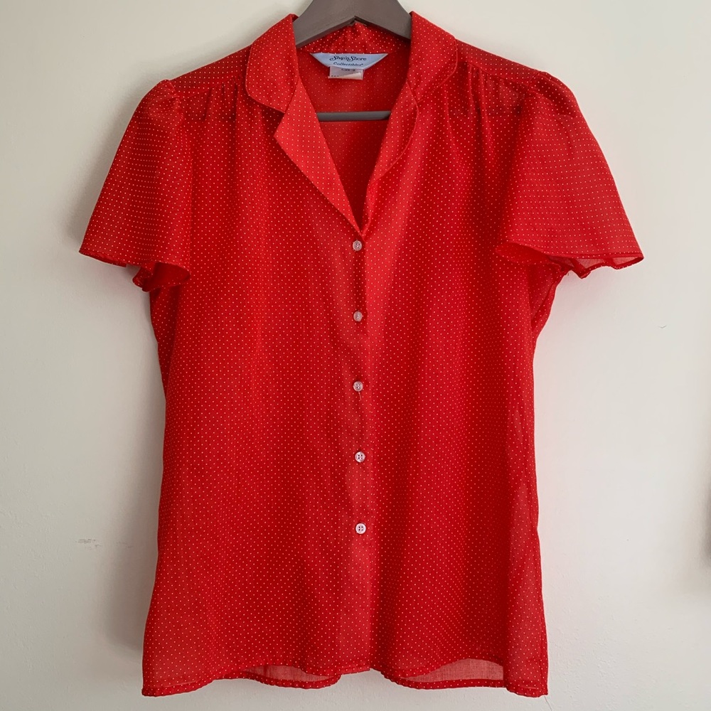 ♥️ Vintage PolkaDot Blouse ♥️♥️